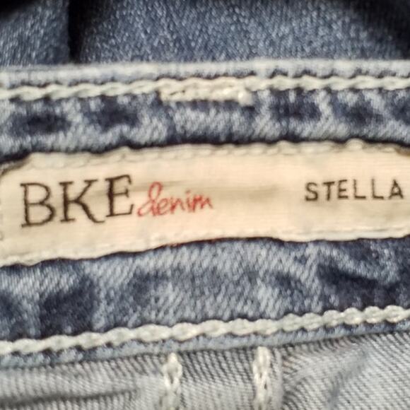 BKE Denim Womens Size 27R Stella Boot Stretch Jean Low Rise Metallic Embroidery - Picture 6 of 9